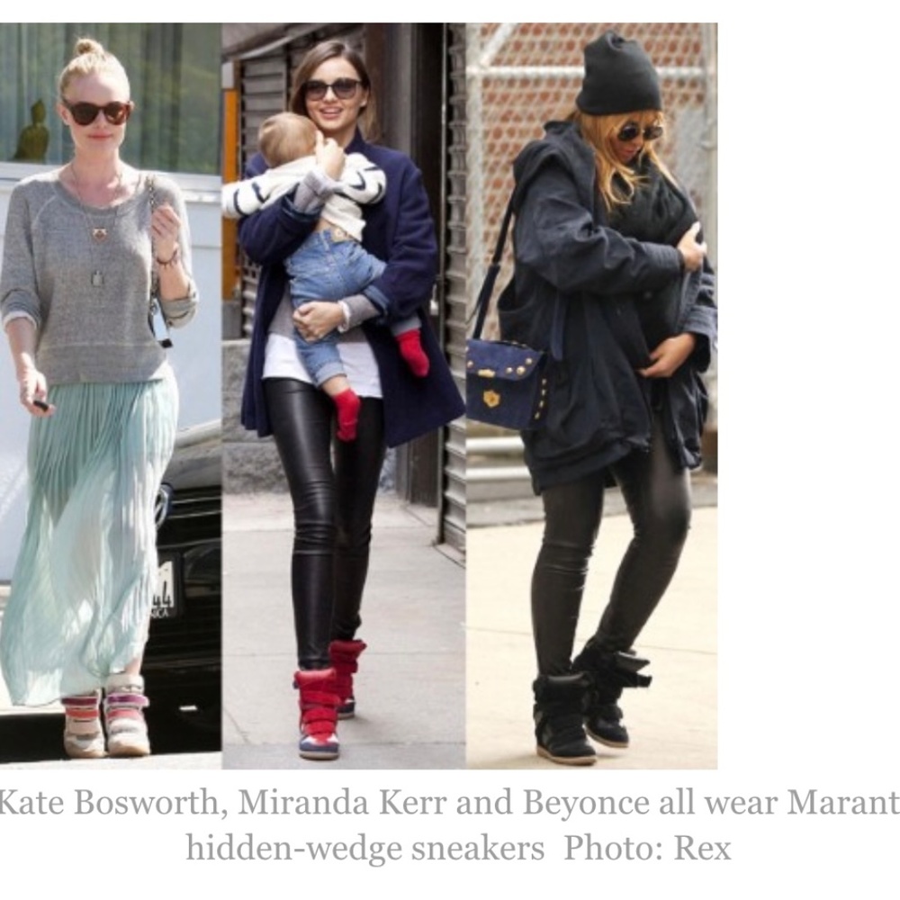 Isabel Marant Black Beckett Sneaker Wedge Heel Size 39 - Picture 2 of 16